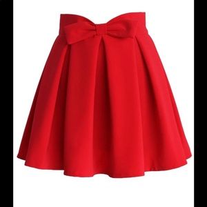 Chicwish Pleated Red Mini Skirt| NWT